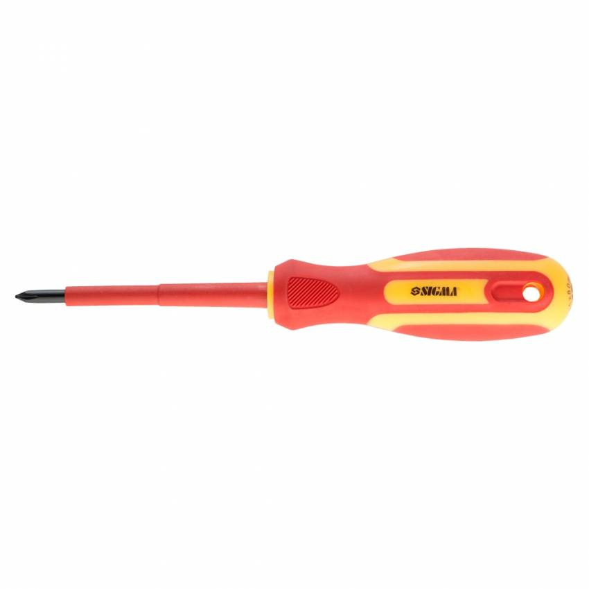 Викрутка діелектрична хрестова PH1x80мм 1000В CrV Sigma (4008141)-4008141