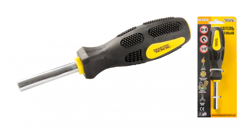 MasterTool Тримач магнітний з ручкою 1/4" 160 мм, ст.: 40-0339-40-0339