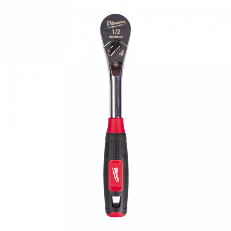 Тріскачка хромована для головок 1/2'' MILWAUKEE, з комфортним руків'ям-4932498331