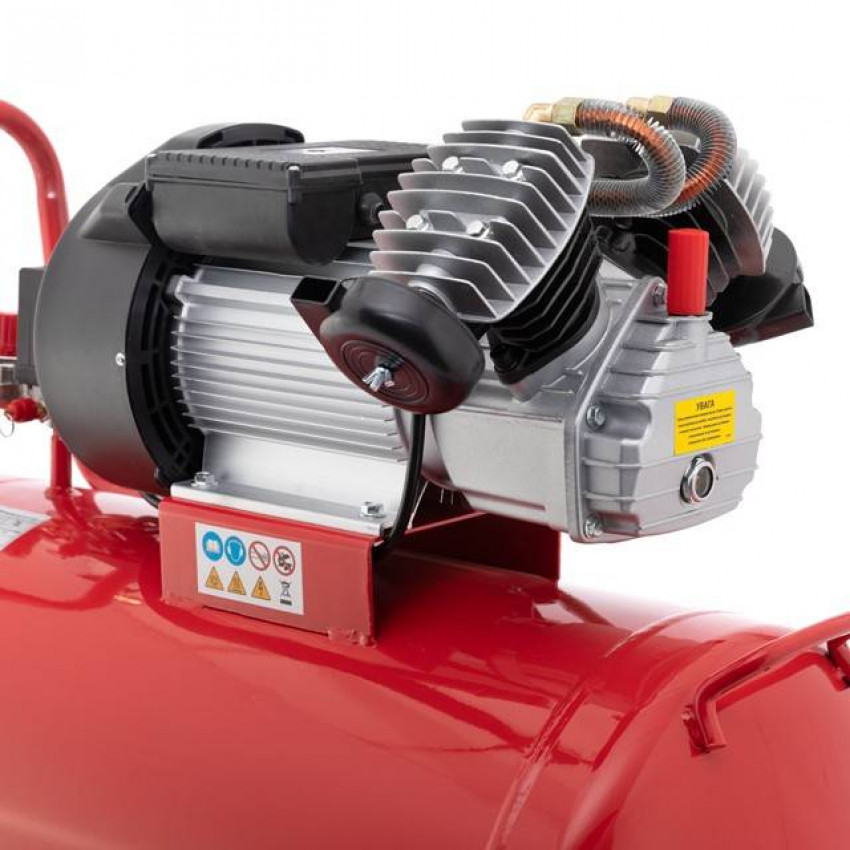 Компресор, 100 л, 3,0 кВт, 220 В, 10 атм, 420 л/хв, 2 циліндри INTERTOOL PT-0008-PT-0008