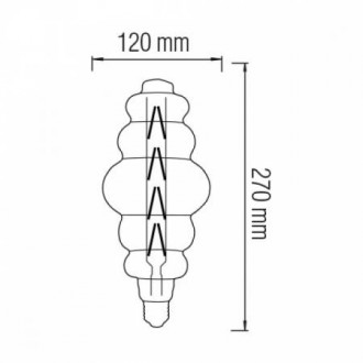 Світлодіодна лампа Filament ORIGAMI 8W Е27 Titanium