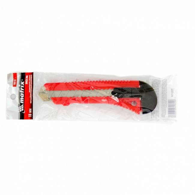 Ніж 18 мм, висувне лезо, металева напрямна, MTX-789189