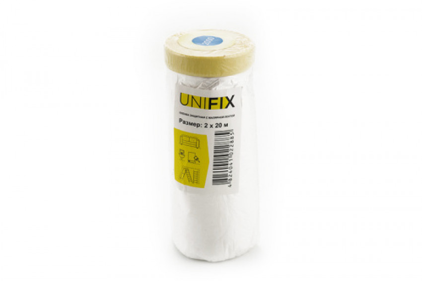 Плівка захисна з малярною стрічкою 2000мм*20м UNIFIX-PLM-200020