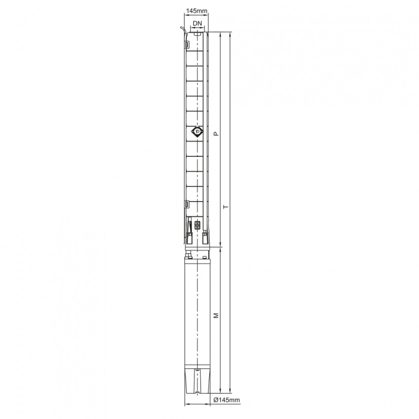 Насос відцентровий 9.2кВт DONGYIN 6SP17-16 (7777063)-7777063