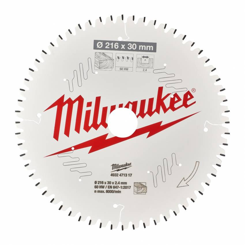 Диск пильний MILWAUKEE, Ø254/30мм, 80 зуб.-4932471318