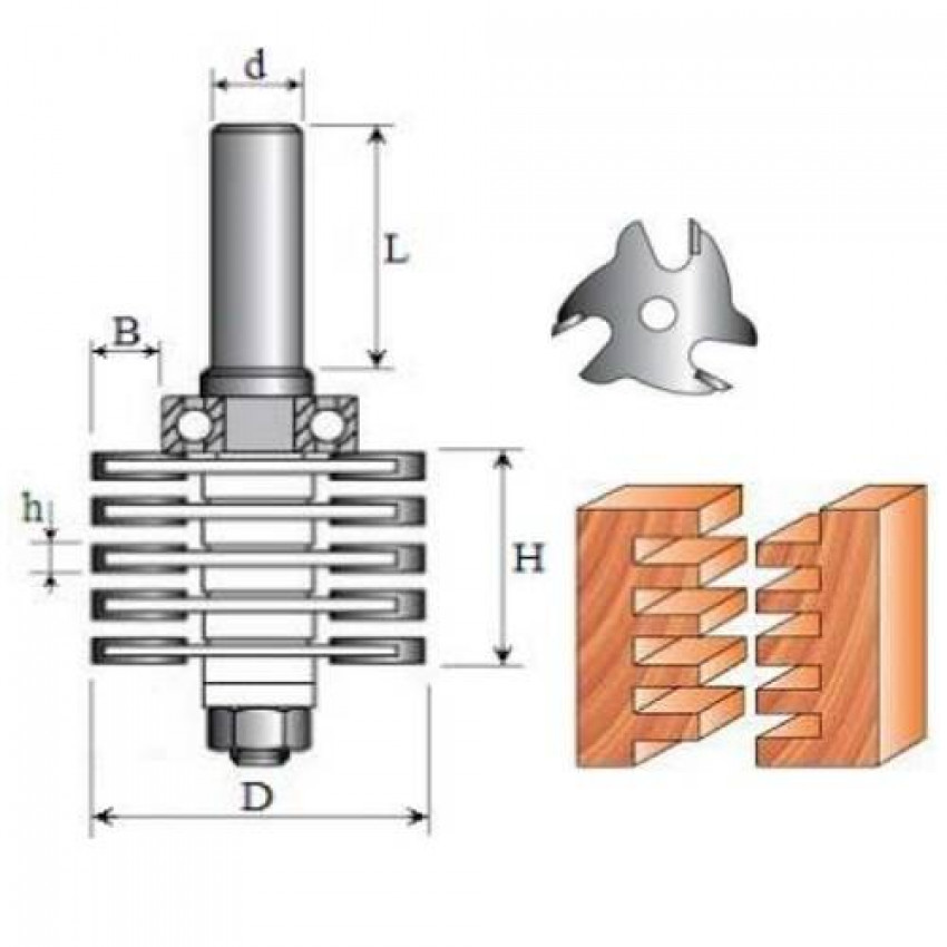 Фреза Для зрощування №2560 (z3, D48, h4, B10, H12-40, d12) bearing 8×28×9 22-164-480-22-164-480