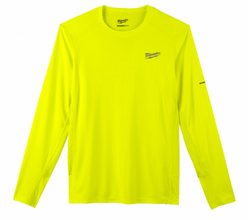 Футболка MILWAUKEE, WWLSYL-XXL дихаюча з довгим рукавом, жовта, (розмір XXL)-4932493092