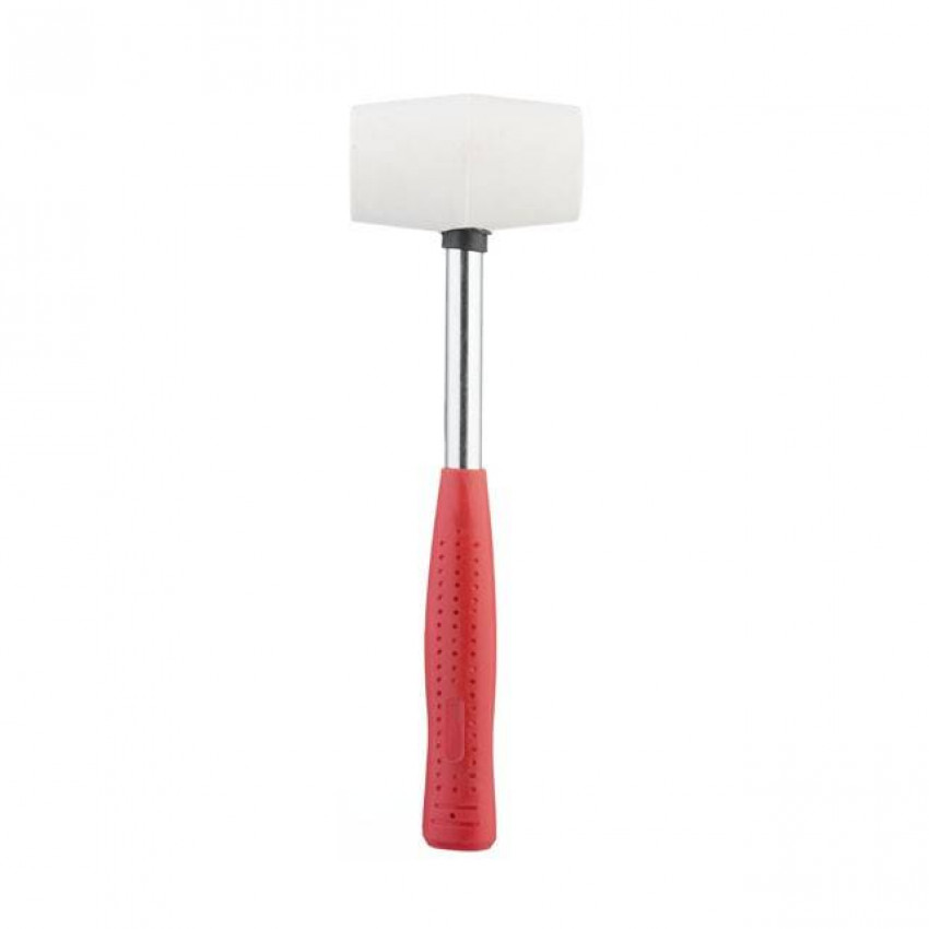 Киянка гумова, 225 г, 40 мм, бiла гума, металева ручка INTERTOOL HT-0234-HT-0234