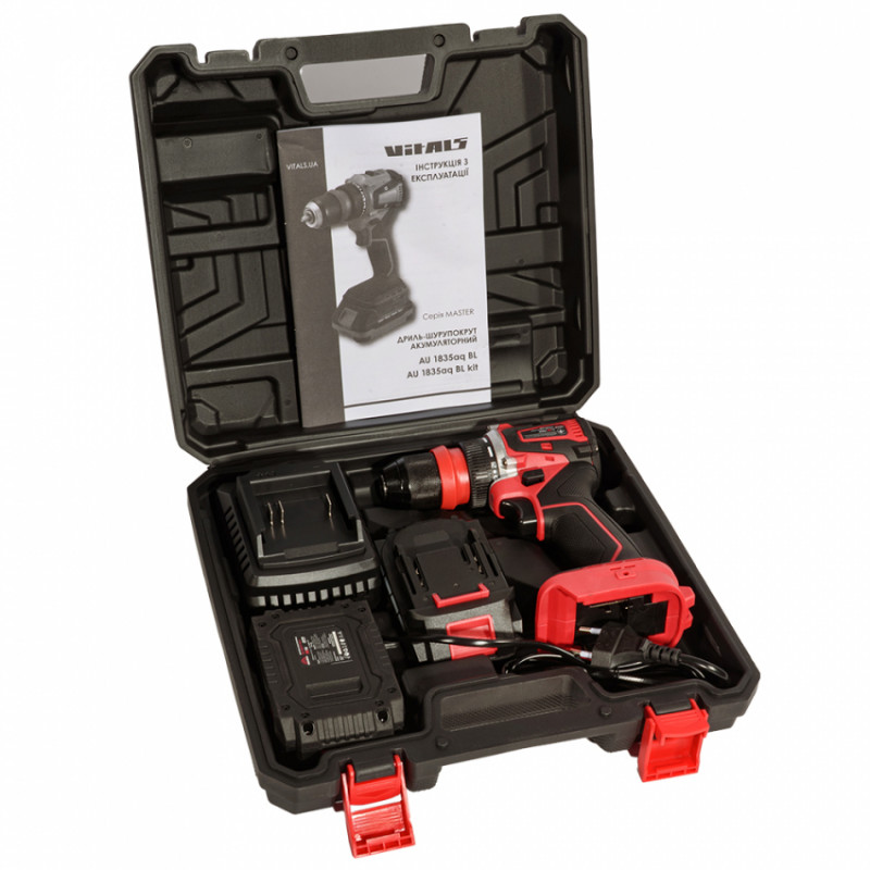 Дриль-шурупокрут акумуляторний Vitals Master AU 1835aq BL Kit-235977