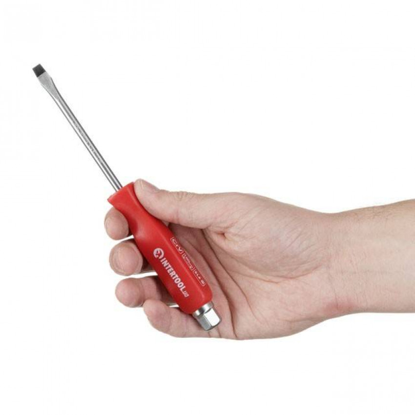 Викрутка ударна SL 6 * 100 мм CrV INTERTOOL HT-0482-HT-0482
