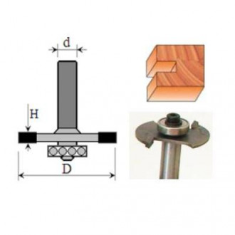 Фреза Кромкова фальцева №1023 (D33, h2.5, L50) 18-030-025-[articul]
