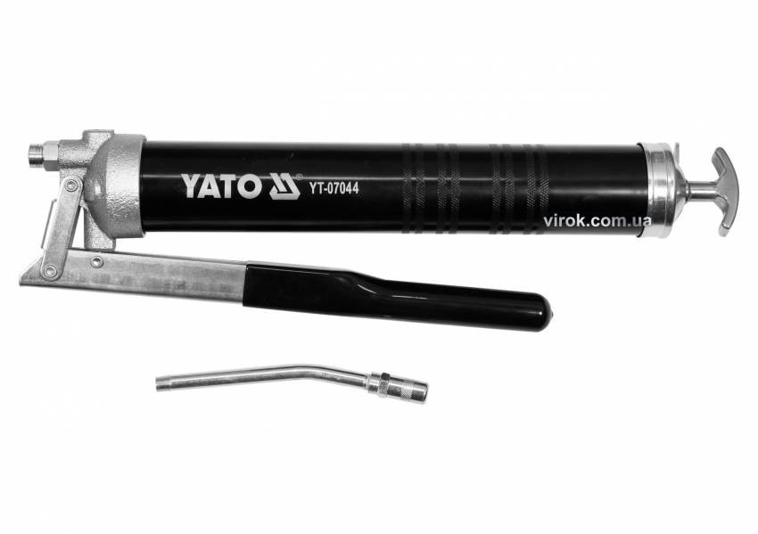Шприц мастильний з жорстким аплікатором YATO, 600 см³, 31-70 MPa-YT-07044