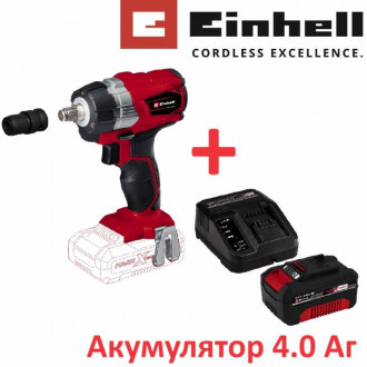 Гайкокрут ударний акумуляторний Einhell TP-CW 18 Li BL Kit 4.0 Ah (4510040K)-[articul]