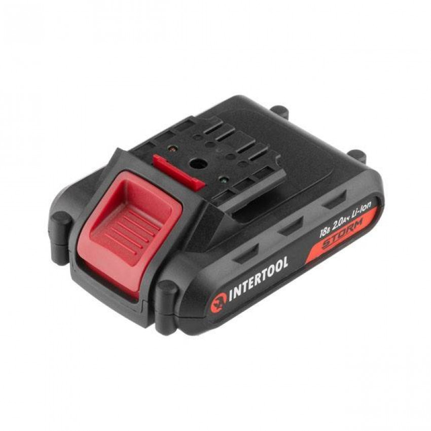 Дриль-шурупокрут акумуляторний Li-Ion 18 В, 25 Nm, 0-400/0-1500 об/хв, 2x2.0 Аг INTERTOOL WT-0314-WT-0314