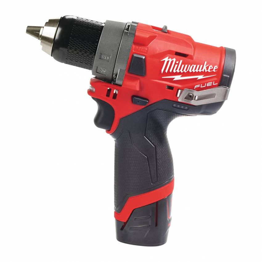 Дриль-шуруповерт акумуляторний MILWAUKEE, M12 FDD-202X, 37Нм (зарядний пристрій, 2 акум.Х 2Ач, HDкейс)-4933459816