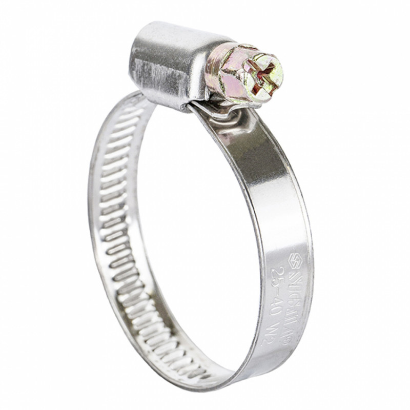 Хомут черв'ячний нержавіючий 9мм D25-40мм 25шт Sigma (2510081)-2510081