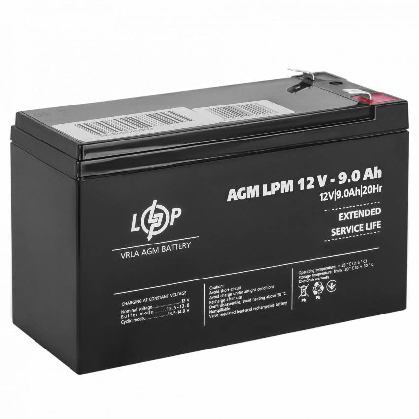 Акумулятор AGM LPM 12V - 9 Ah-