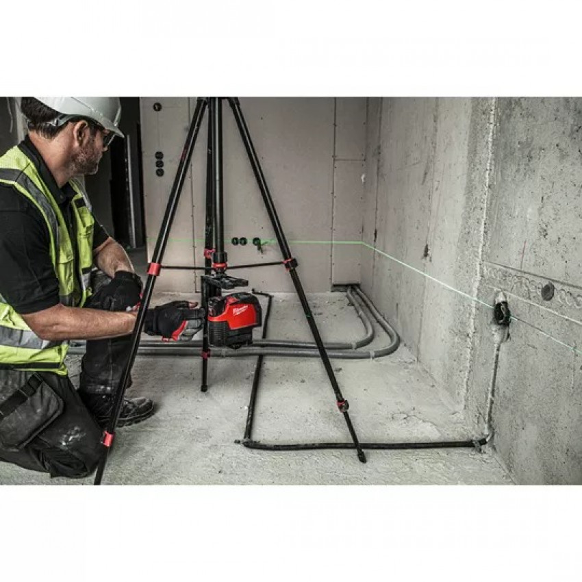 Лінійно-точковий лазерний нівелір Milwaukee M12 3PL-0C 4933478100 із зеленим променем-4933478100