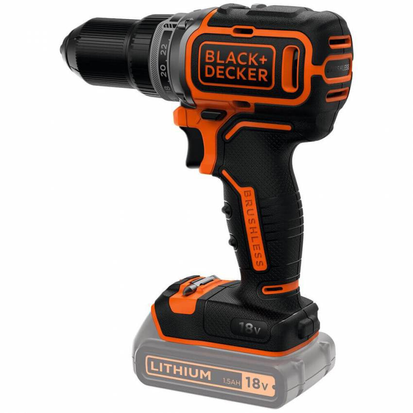 Дриль-шуруповерт акумуляторний безщітковий BLACK DECKER BL186N-BL186N