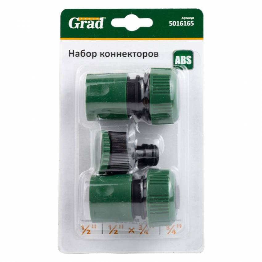 Набір конекторів ½˝ адаптер в/р ½˝×¾˝ для шланга ¾˝ Grad (5016165)-5016165