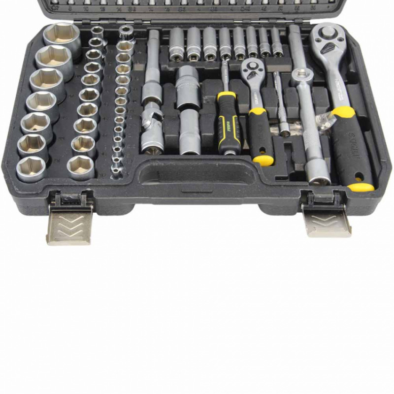 Набір насадок торцевих та битий 1/4" 1/2" 114шт CrV SIGMA (6003781)-6003781