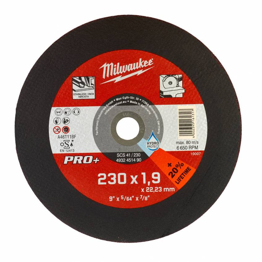 Диск відрізний MILWAUKEE, SCS 41/230х1,9 PRO, Ø230мм-4932451490