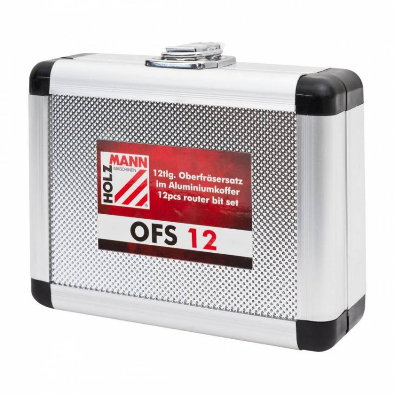 Комплект верхніх фрез 12 шт. в алюмінієвому валізі Holzmann OFS 12-OFS12