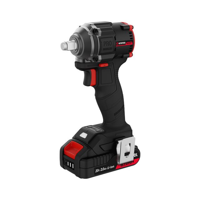 Гайкокрут ударний акумуляторний з безщітковим двигуном 20 В, 350 Nm, COMPACT, 0-900/1700/2500 об/хв, 0-1170/2210/3250 уд/хв, 1/2", без ЗП та АКБ INTERTOOL WT-9363-WT-9363