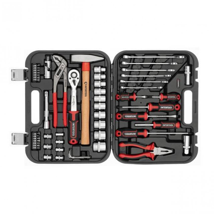 Набір інструментів 56 од., STORM, 1/2", 1/4", Cr-V INTERTOOL ET-8056-ET-8056