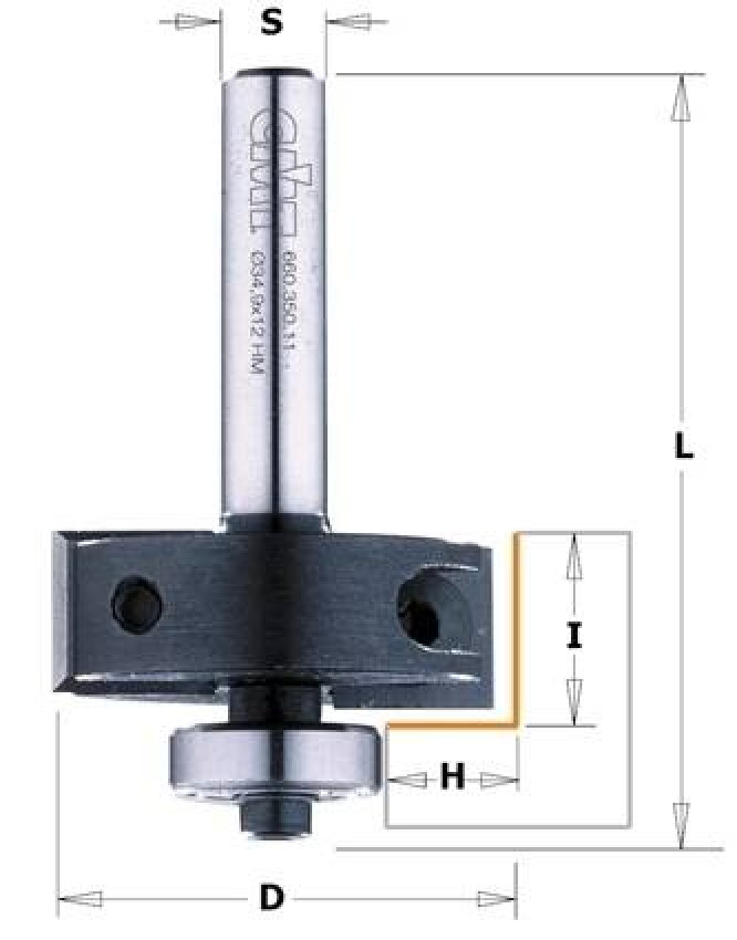 660.851.11 Фреза  HM H=9,5 D=34,9 I=12 L=65 S=12,7 mm-660.851.11