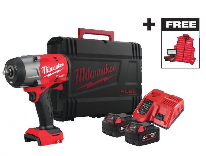 Гайковерт акумуляторний безщітковий MILWAUKEE 1/2" (2034 Нм) M18 FHIWF2F12MC-502X жилет + ліхтар-4933499452