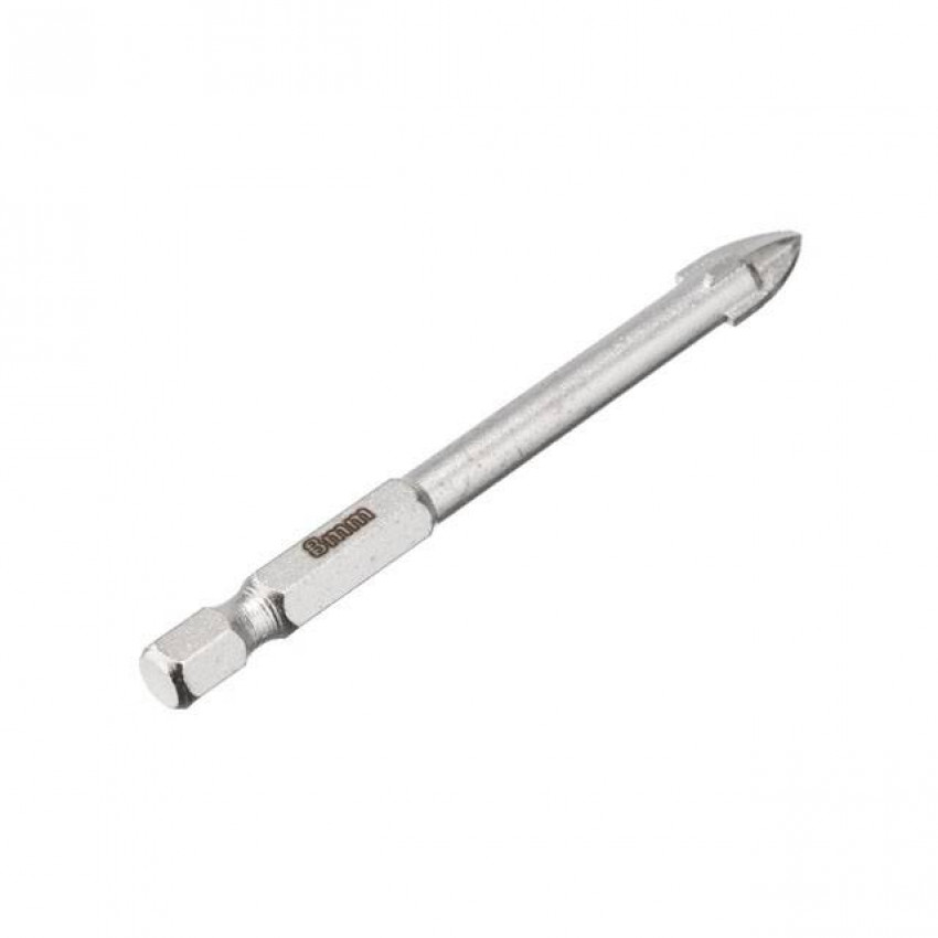 Свердло по склу та кераміці, 8 мм, HEX 1/4" INTERTOOL SD-0288-SD-0288
