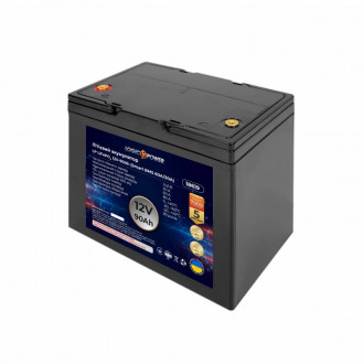 Акумулятор LP LiFePO4 12V - 90 Ah (Smart BMS 60A/30А) пластик-[articul]