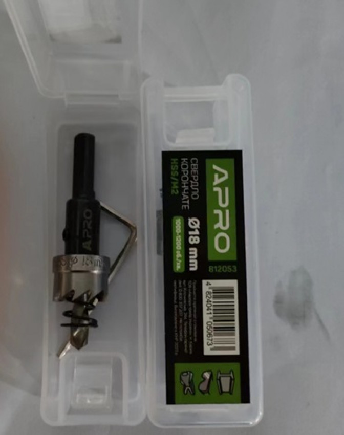Сверло корончатое HSS/М2 Ø18мм APRO-812053