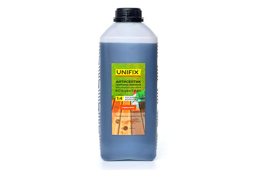 Антисептик ґрунтовка-просочення концентрат 1:4 для обробки деревини 2 кг (з індикатором) UNIFIX-951162