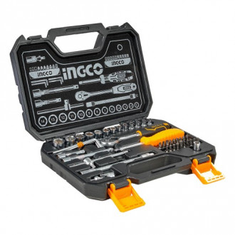 Набір торцевих головок з тріскачкою 1/4" 45 предметів INGCO INDUSTRIAL-[articul]
