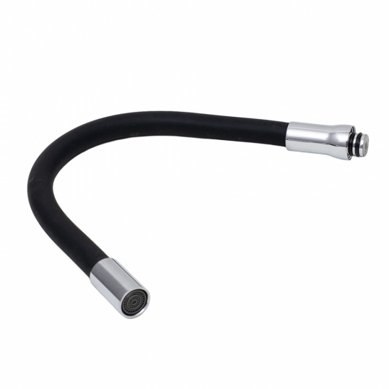 Вилив (гусак) 3/4" для кухні силіконовий чорний AQUATICA (XH-5239) (9793510)-9793510