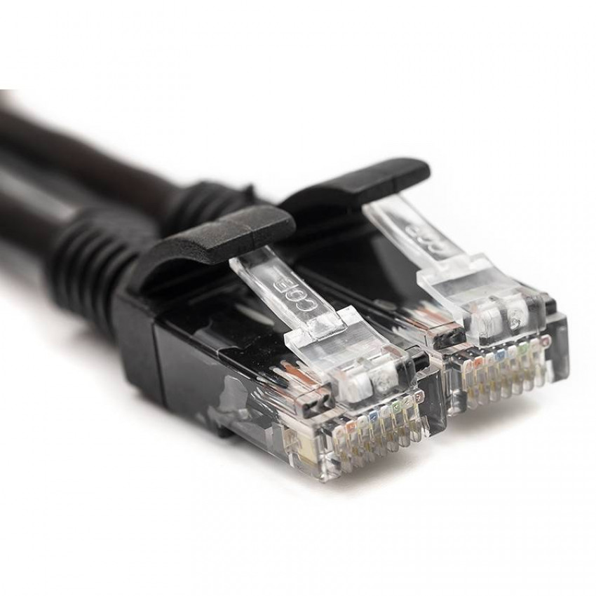Патч-корд PowerPlant Cat5E UTP 15м чорний-CA911660