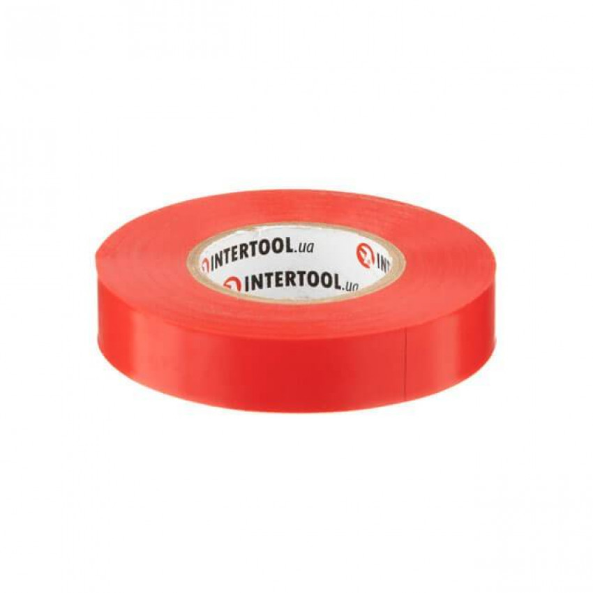 Стрічка ізоляційна 25 м, 17*0.15 мм, червона INTERTOOL IT-0060-IT-0060