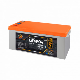 Акумулятор LP LiFePO4 25,6V - 280 Ah (7168Wh) (BMS 200A/200А) пластик Smart BT