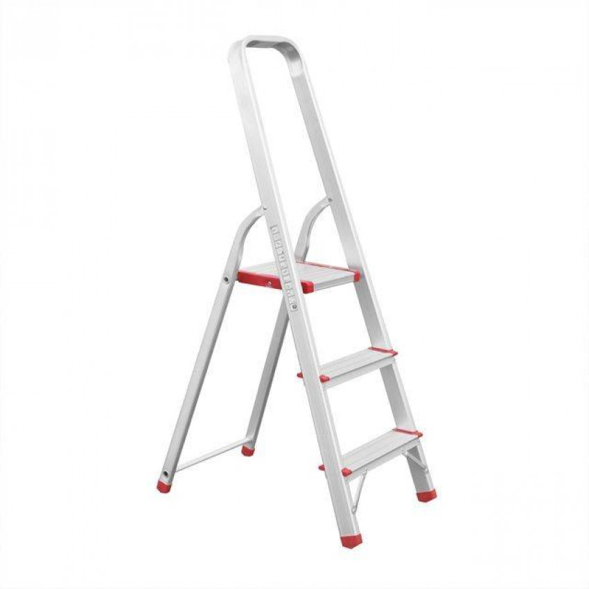 Драбина з алюмінію, 3 сходинки, висота до платформи 630мм INTERTOOL LT-1003-LT-1003