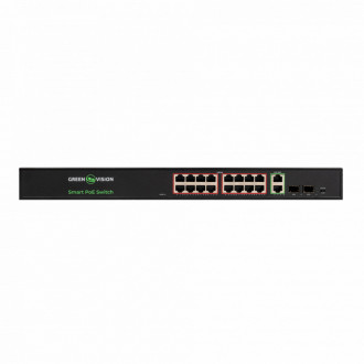 Комутатор мережевий POE GV-022-D-16G+2PG+2SFP