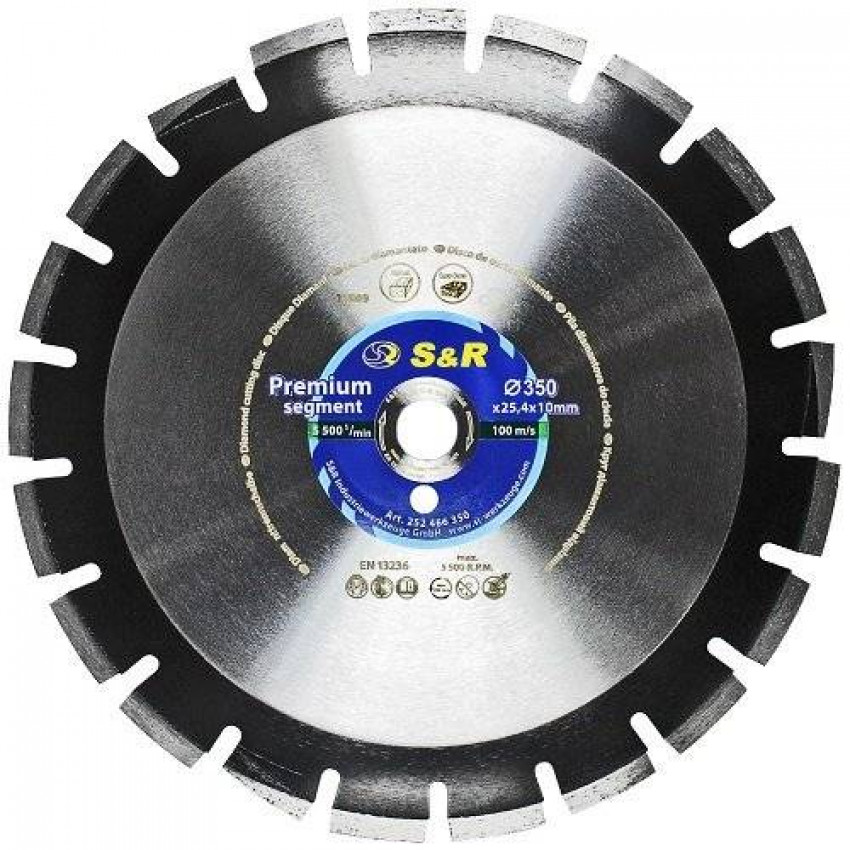 Диск алмазний S & R Premium Segment 350х25,4 мм асфальт-252466350