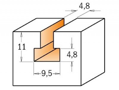 850.001.11 Фреза  HM D=9,5 d=4,8 I=11 S=6,35-[articul]