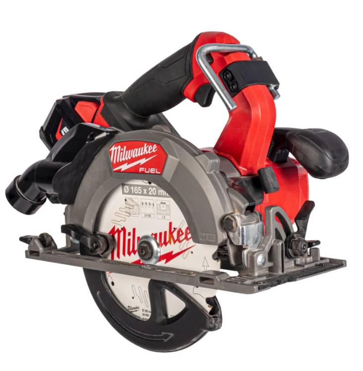Пила дискова ручна акумуляторна безщіткова MILWAUKEE, M18 FCSDC165-552C, діаметр 165мм (зарядний пристрій M12-18 FC, 2 акумулято-4933499997