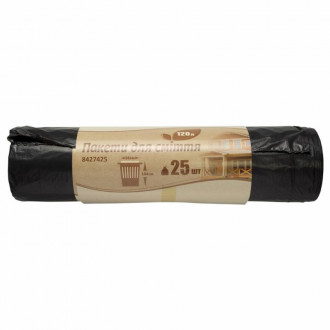 Пакети для сміття 120л/25шт чорні GRAD (8427425)-[articul]