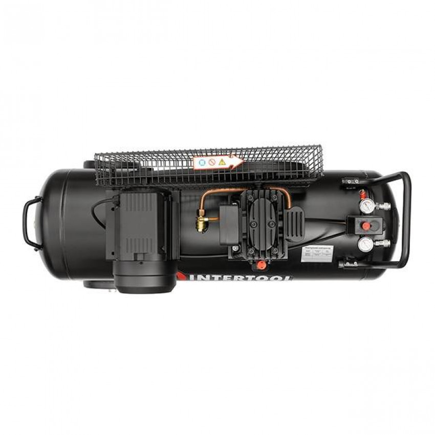 Компресор 100 л, 1.8 кВт, 220 В, 10 атм, 250 л/хв. INTERTOOL PT-0012-PT-0012