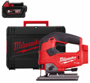 Пила лобзикова акумуляторна безщіткова MILWAUKEE M18 FJS-0X (каркас+HDкейс) + M18 B5 подарунок-[articul]