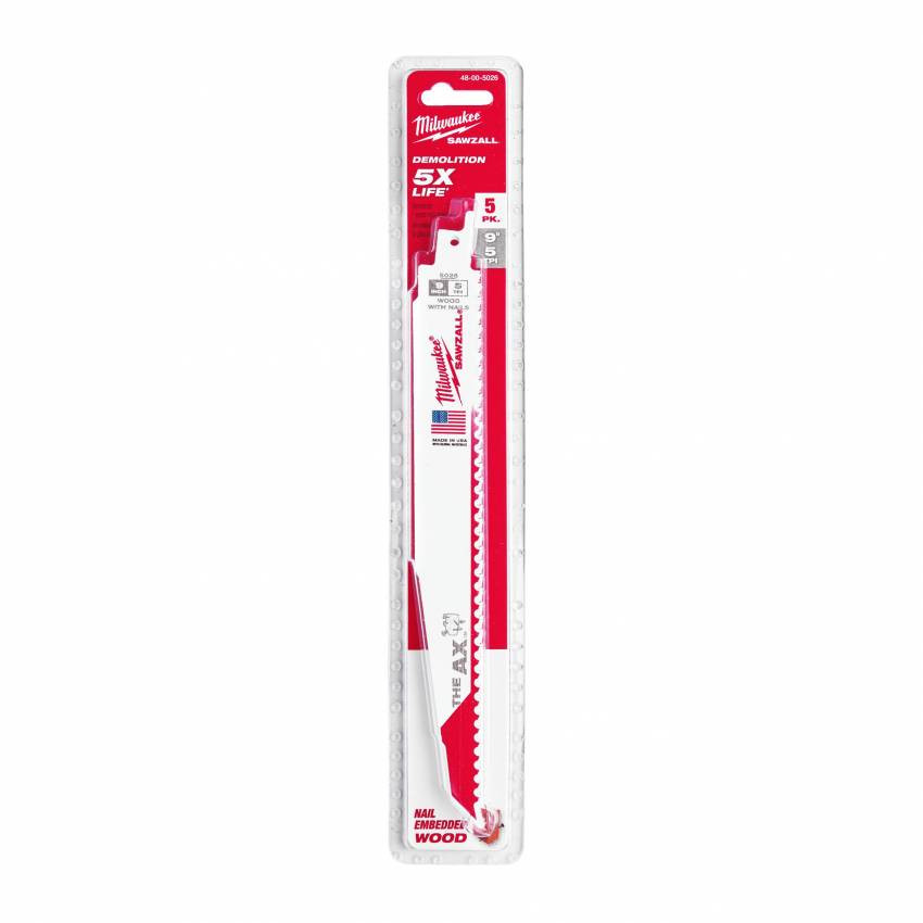 Полотно для шаб. пилки THE AX FANG TIP MILWAUKEE, 230х5мм, (5шт)-48005026