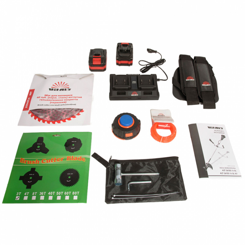 Коса акумуляторна Vitals Master AZT 36100-1n BL Kit-243560